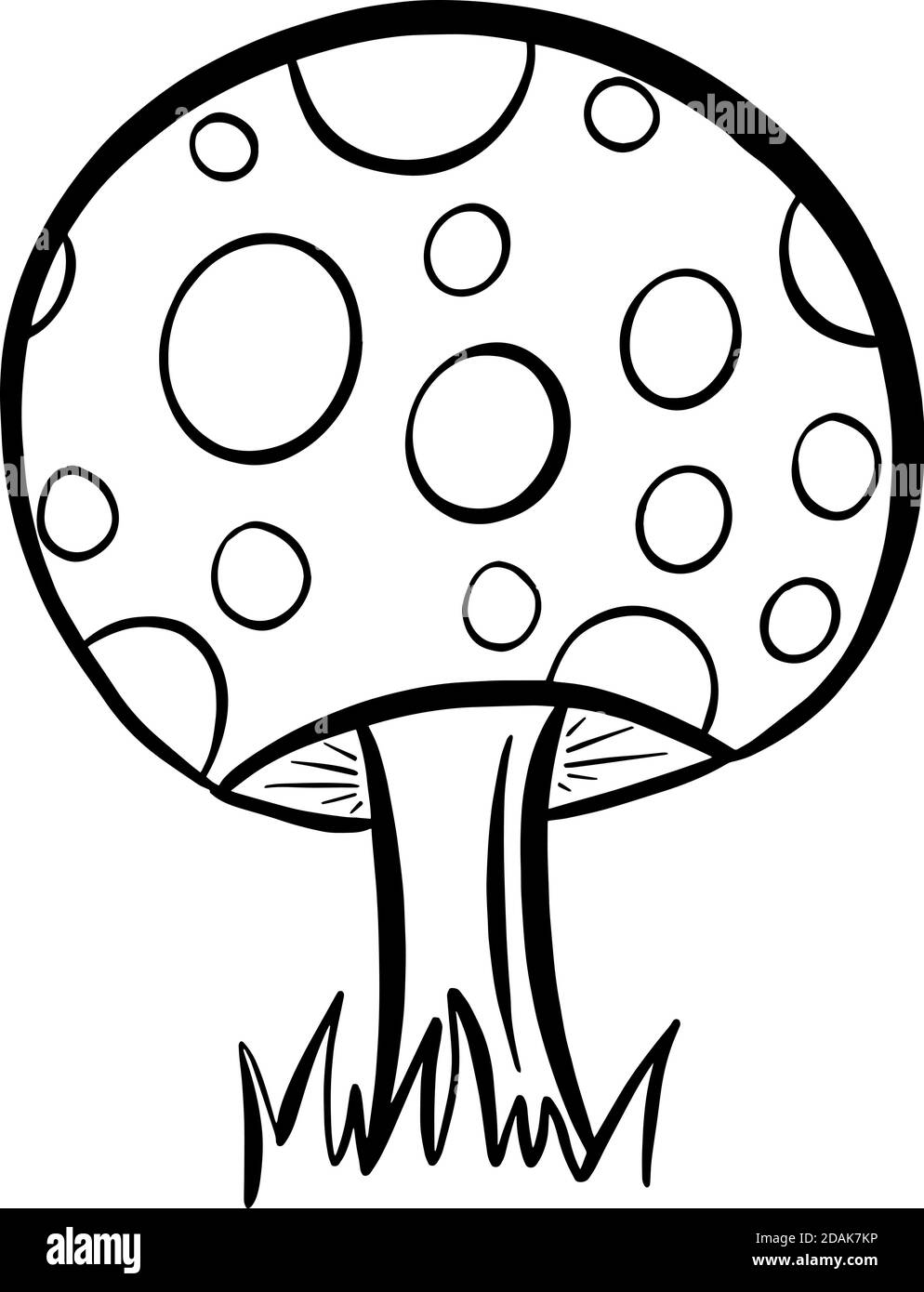 Fun Cartoon Mushroom Toadstool Character Vector Illustration Stock ...