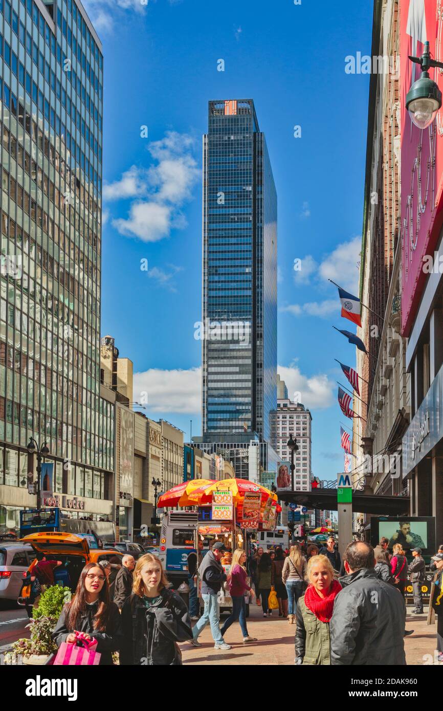 West 34th Street, New York City, New York State, United States of America. Stock Photo