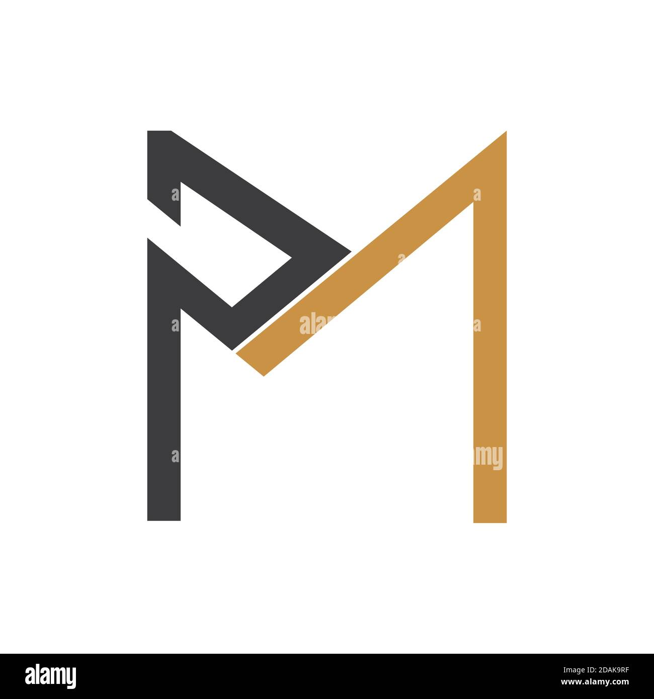 Initial letter mp logo or pm logo vector design template Stock Vector