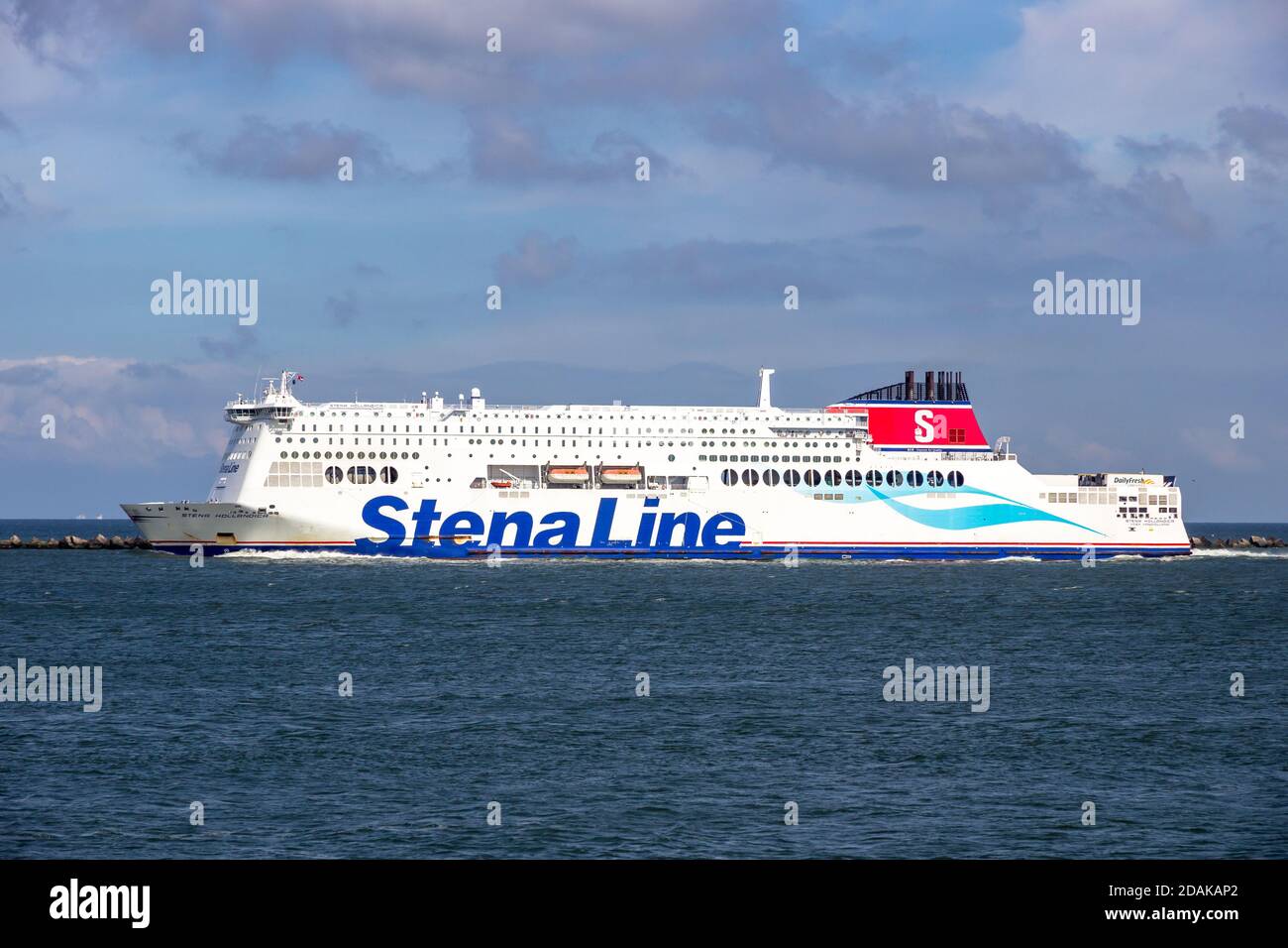 Stena Line ferry leaving the Port of Rotterdam to the United Kingdom ...