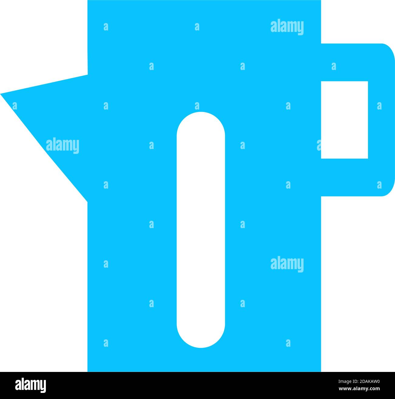 Teapot kettle icon flat. Blue pictogram on white background. Vector illustration symbol Stock Vector
