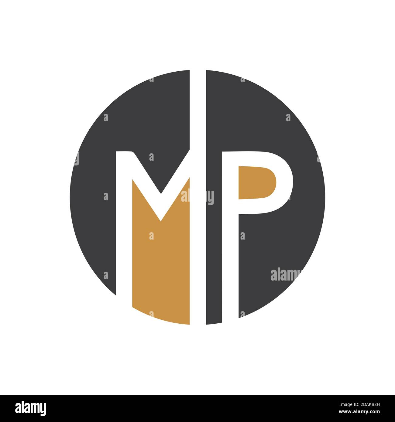 Initial Letter Mp Logo or Pm Logo Vector Design Template Stock
