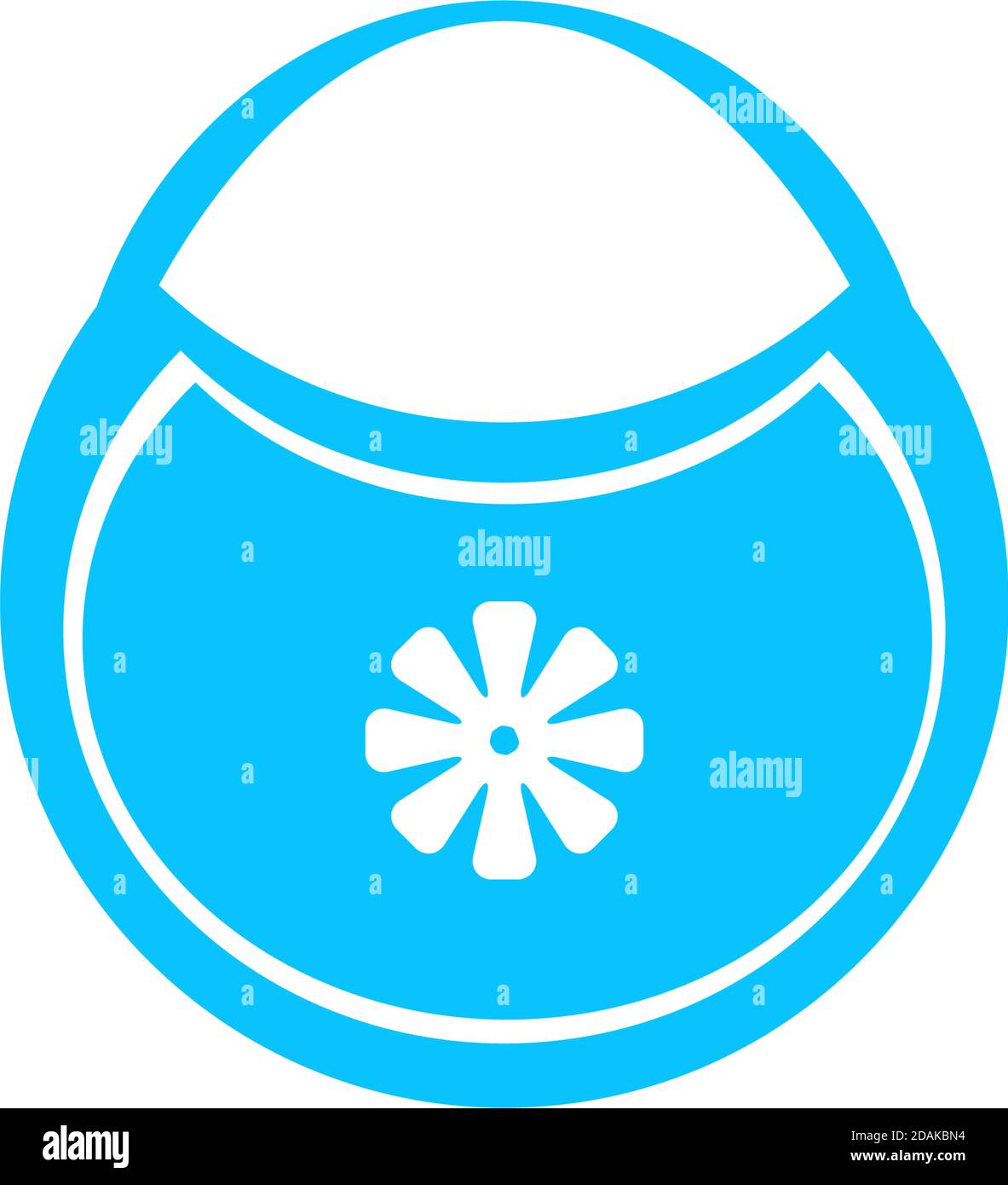 Baby bib icon flat. Blue pictogram on white background. Vector ...