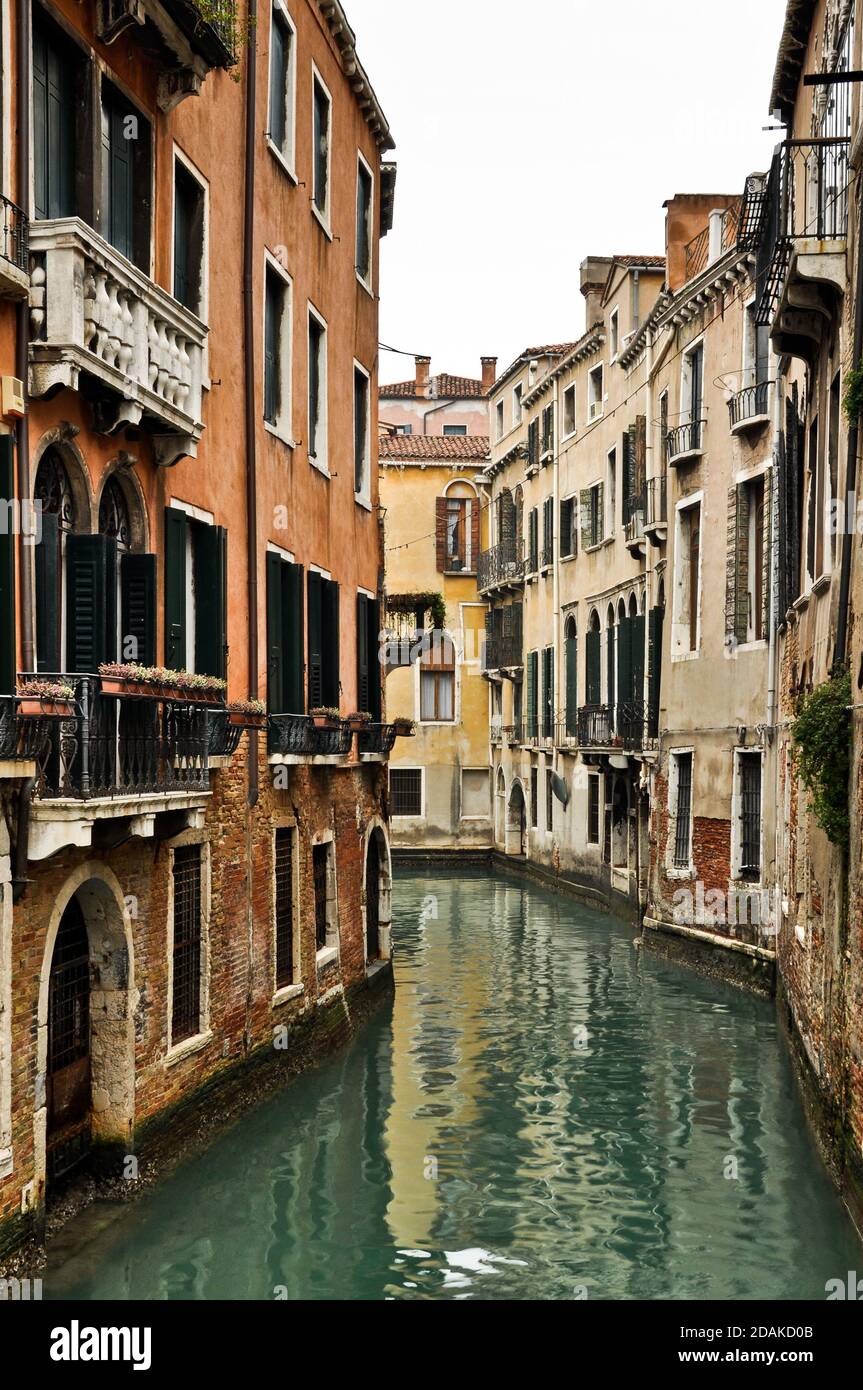 Canal and Historic Houses in Venice, Italy Stock Photo - Alamy