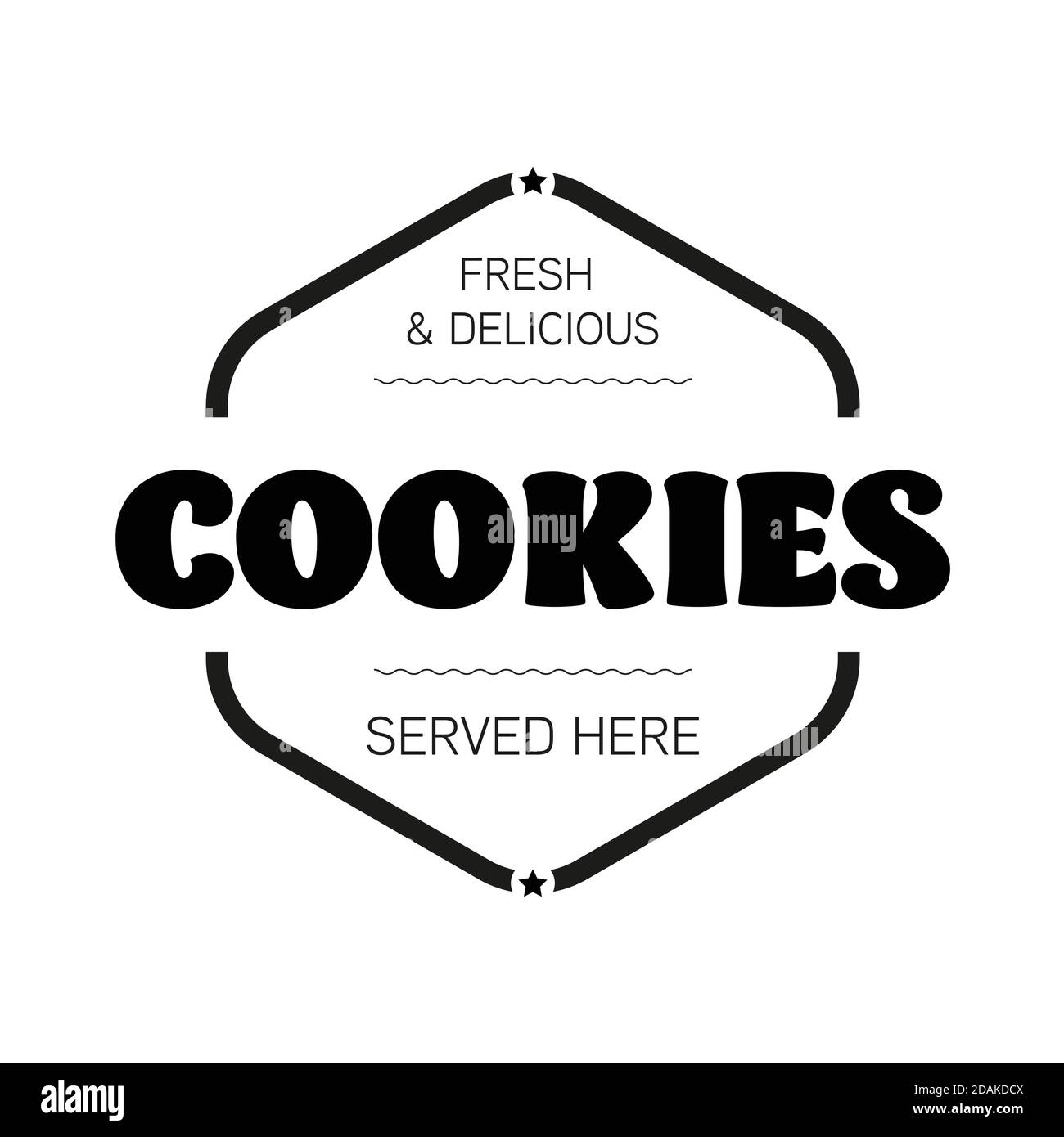 Fresh Cookies sign label tag Stock Vector