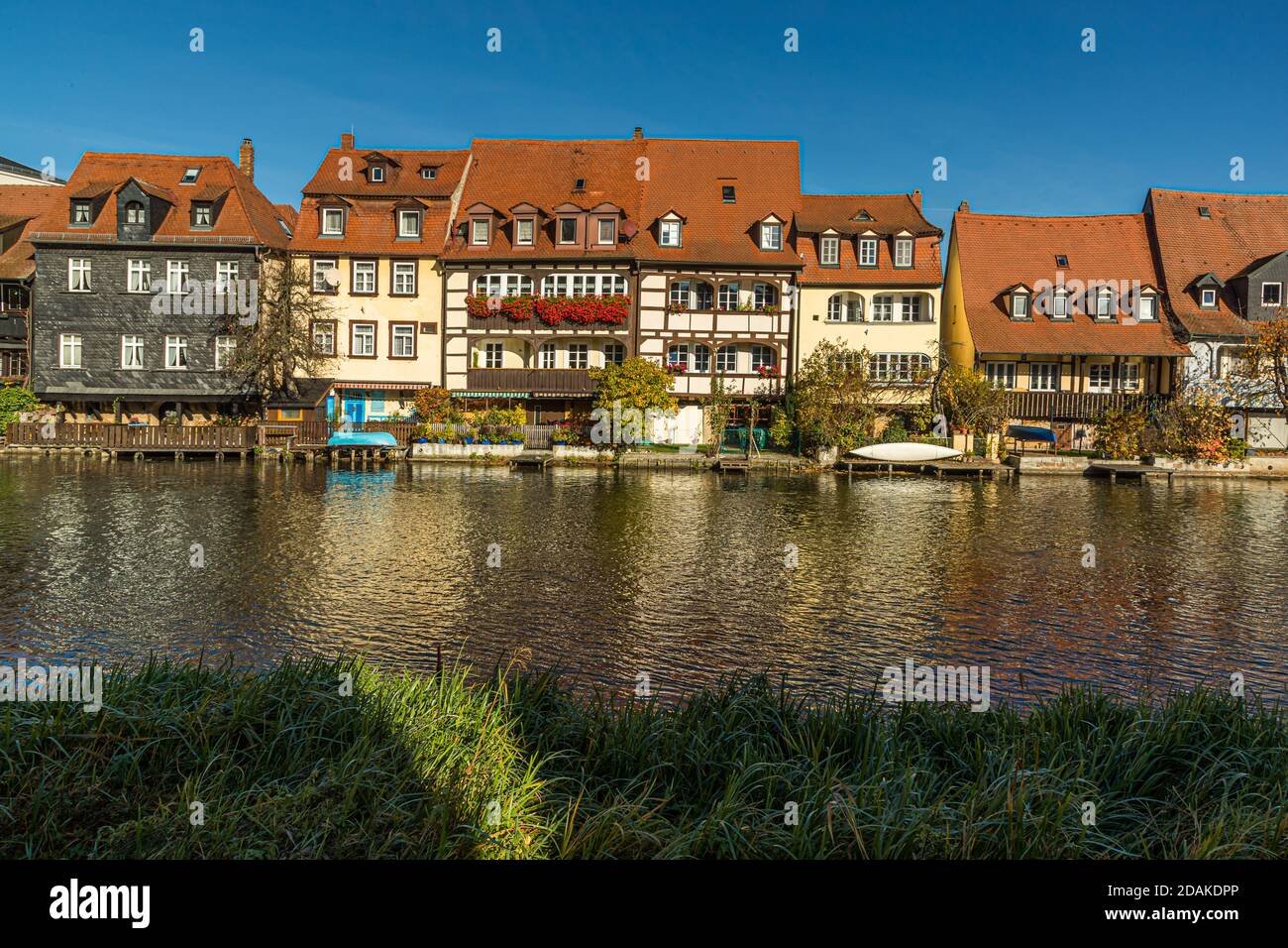 The Pregniz River in Bamberg, Germany Stock Photo