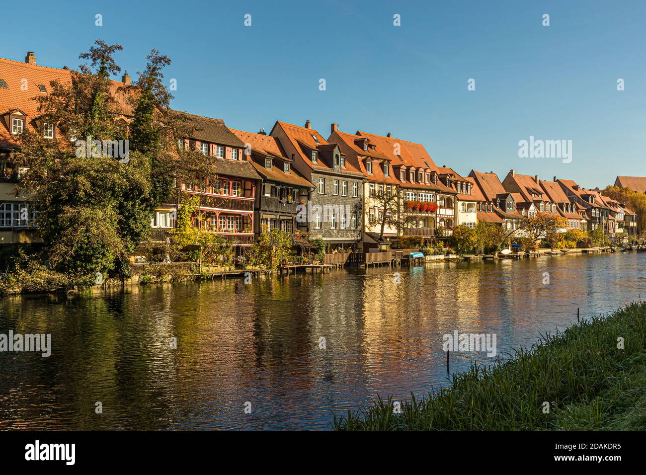 The Pregniz River in Bamberg, Germany Stock Photo