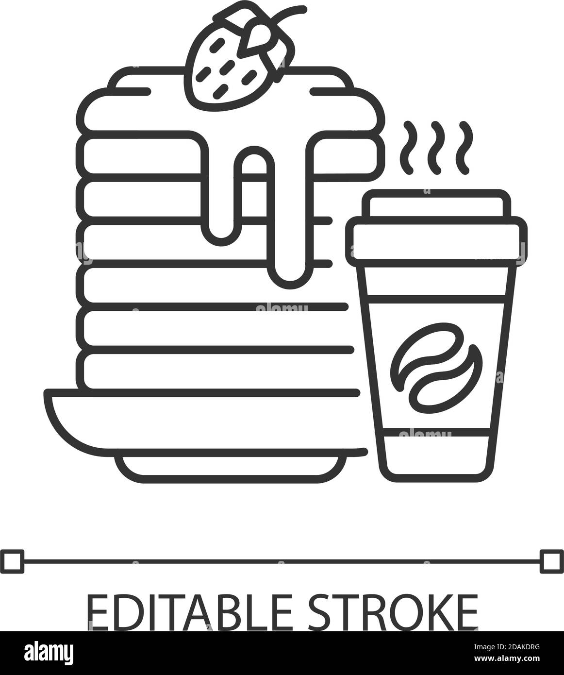 Breakfast meals linear icon Stock Vector Image & Art - Alamy