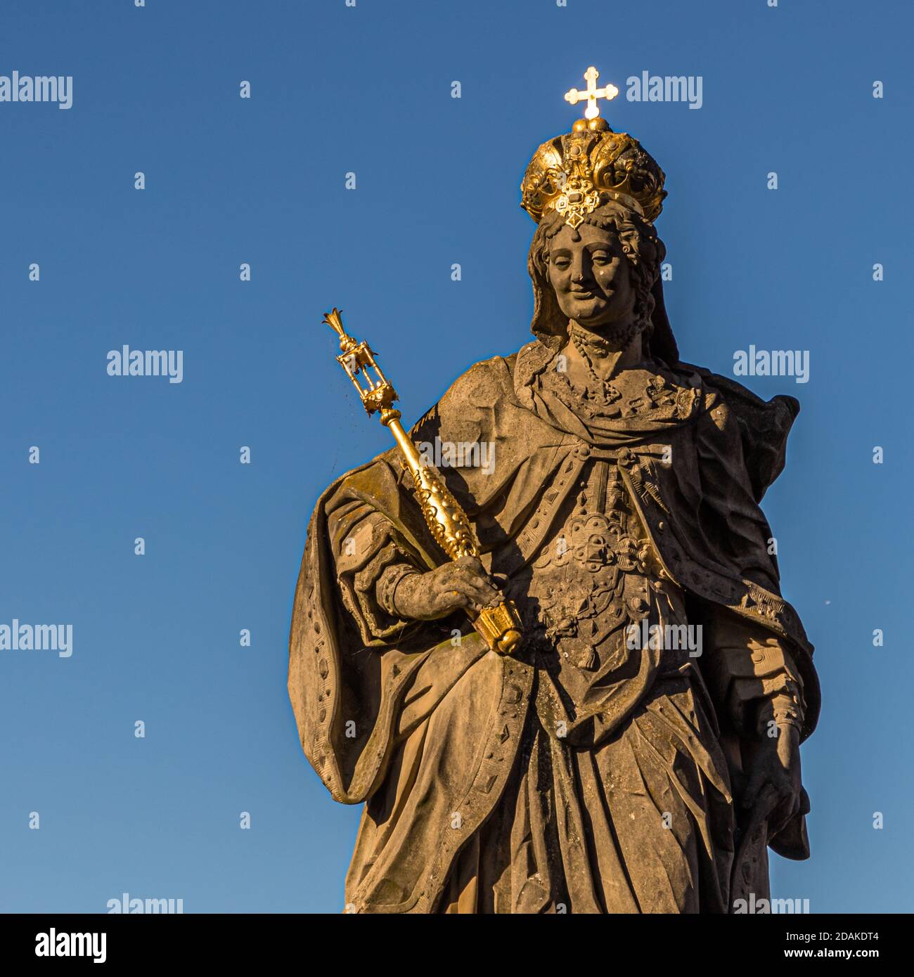 Sculpture of Empress Kunigunde in Bamberg, Germany Stock Photo