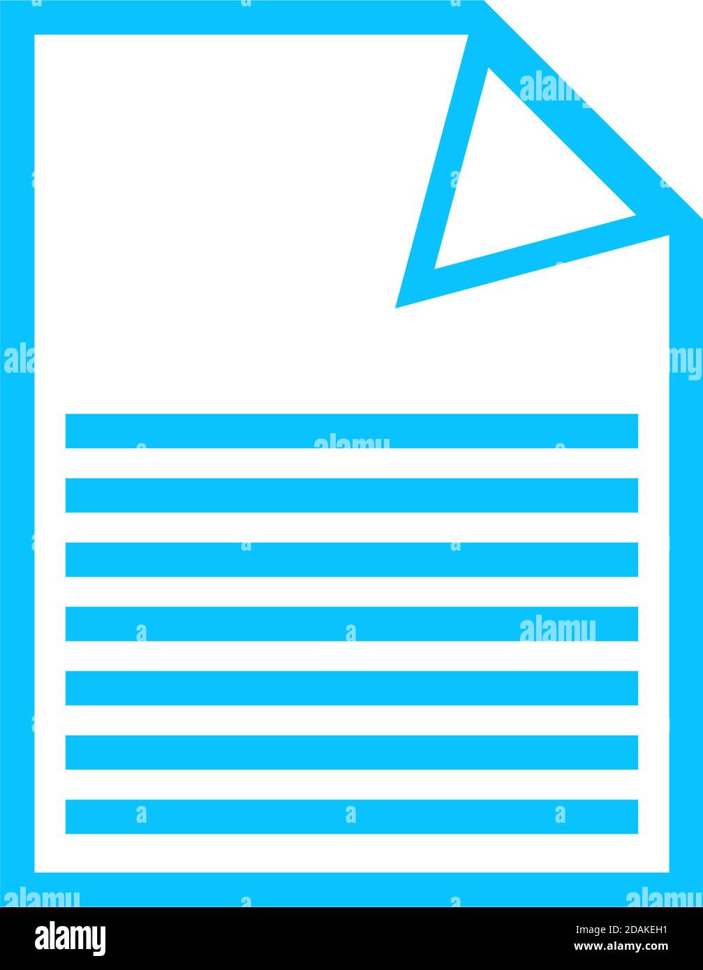 Document icon flat. Blue pictogram on white background. Vector ...