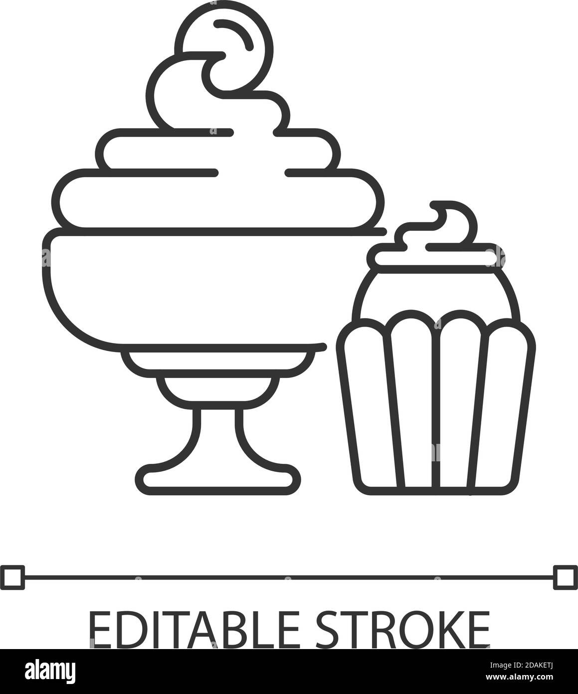 Desserts linear icon Stock Vector Image & Art - Alamy