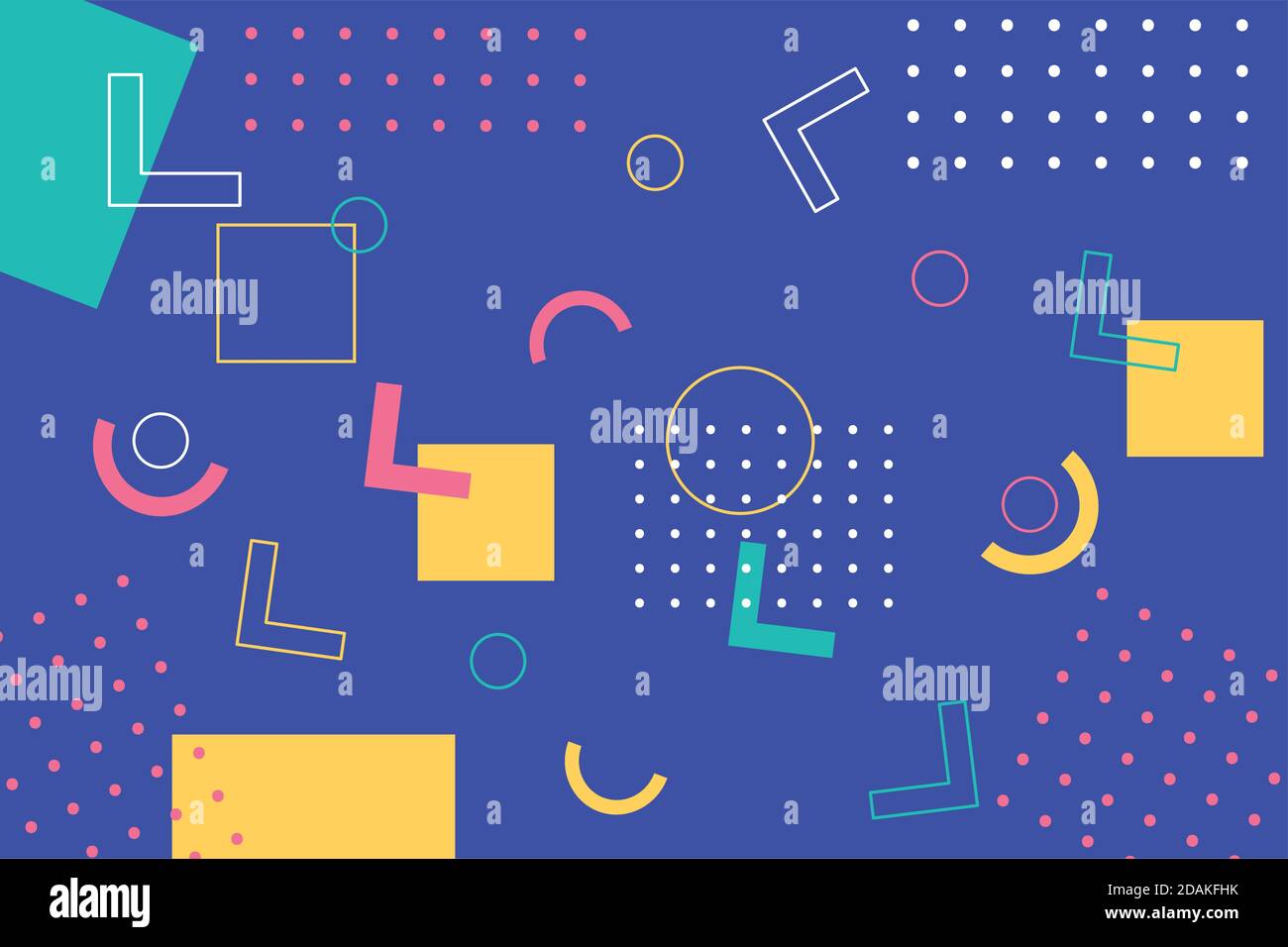 figure geometric decoration memphis 80s 90s style abstract background ...