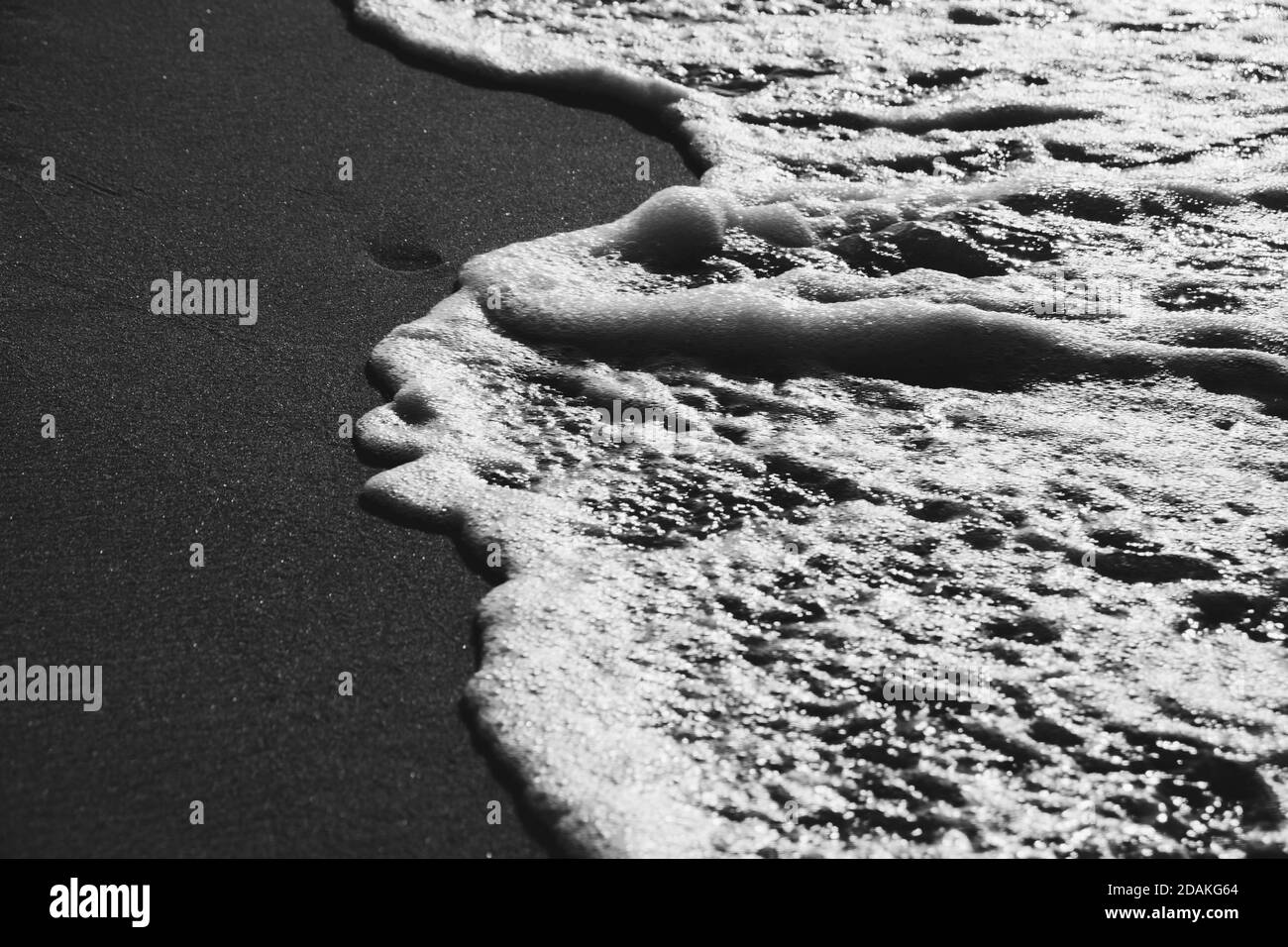 Waves beach detail Black and White Stock Photos & Images - Alamy