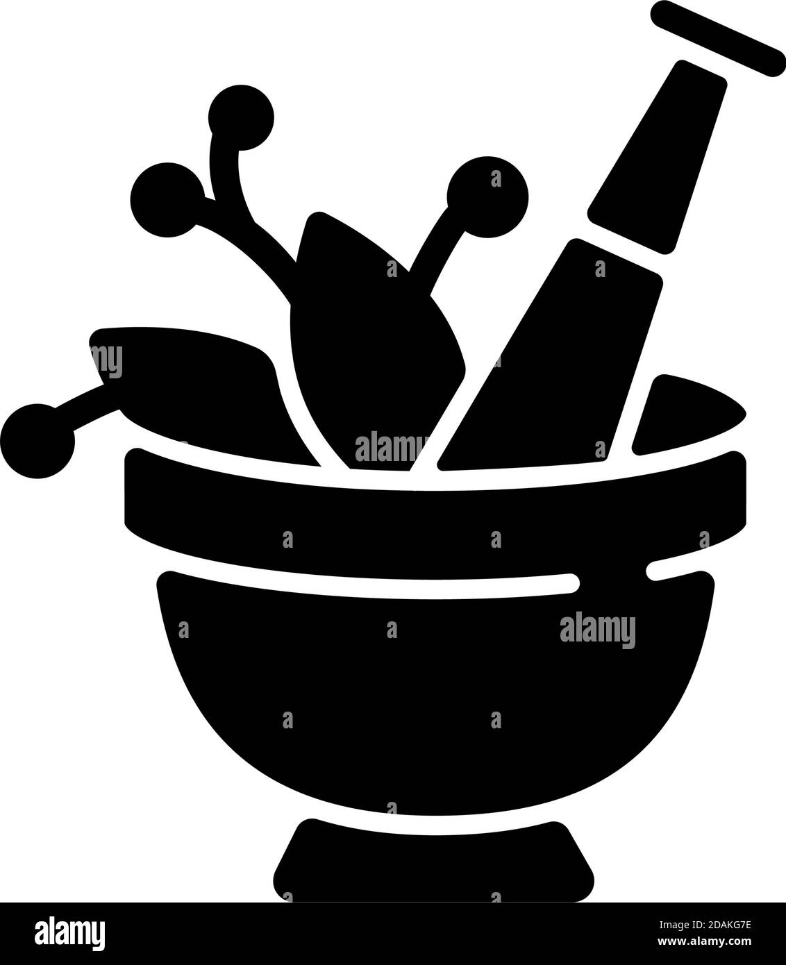 Mortar and pestle black glyph icon Stock Vector Image & Art Alamy