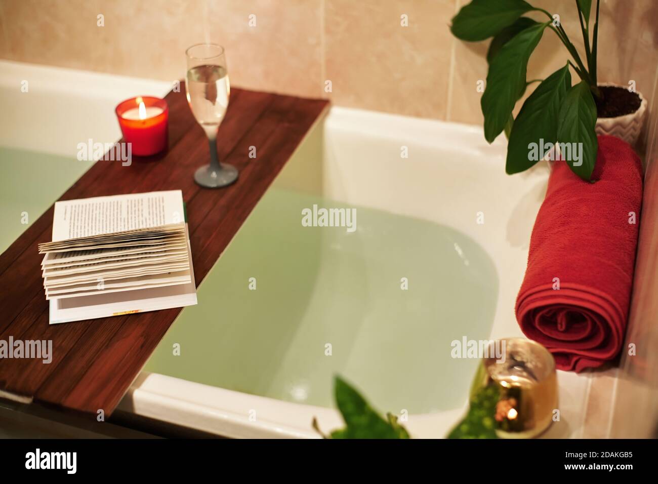 https://c8.alamy.com/comp/2DAKGB5/time-for-yourself-relax-at-home-bath-tub-with-flower-petals-book-candles-and-glass-of-wine-on-a-wood-tray-organic-spa-relaxation-in-comfort-cozy-2DAKGB5.jpg