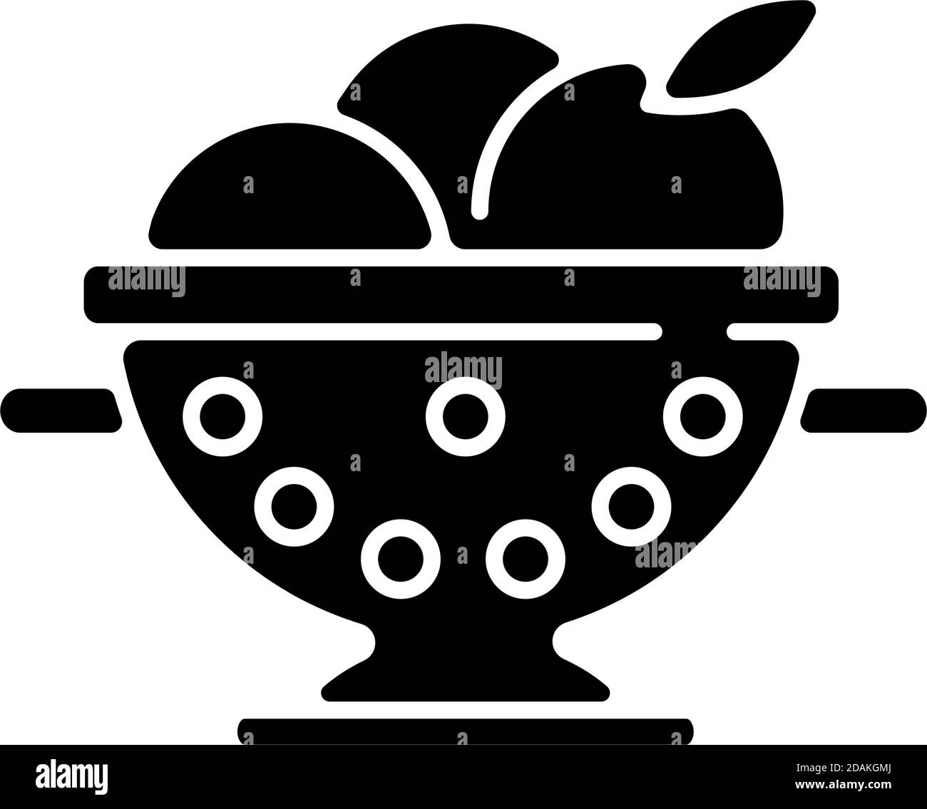 Colander black glyph icon Stock Vector Image & Art Alamy