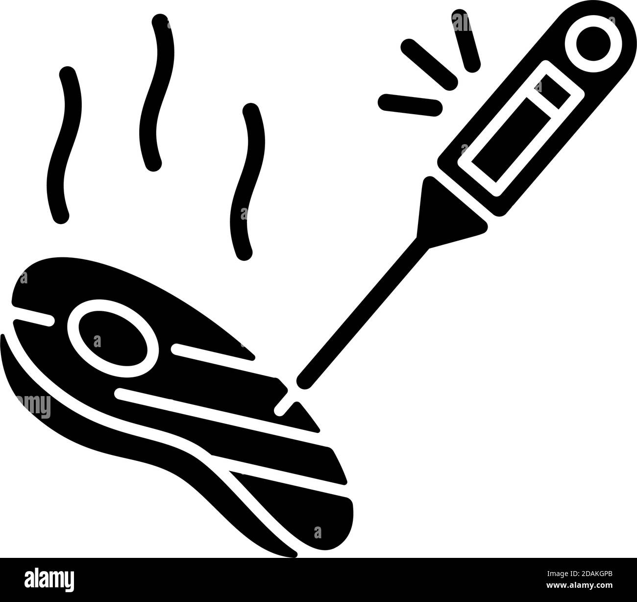Thermometer black glyph icon Stock Vector Image & Art - Alamy