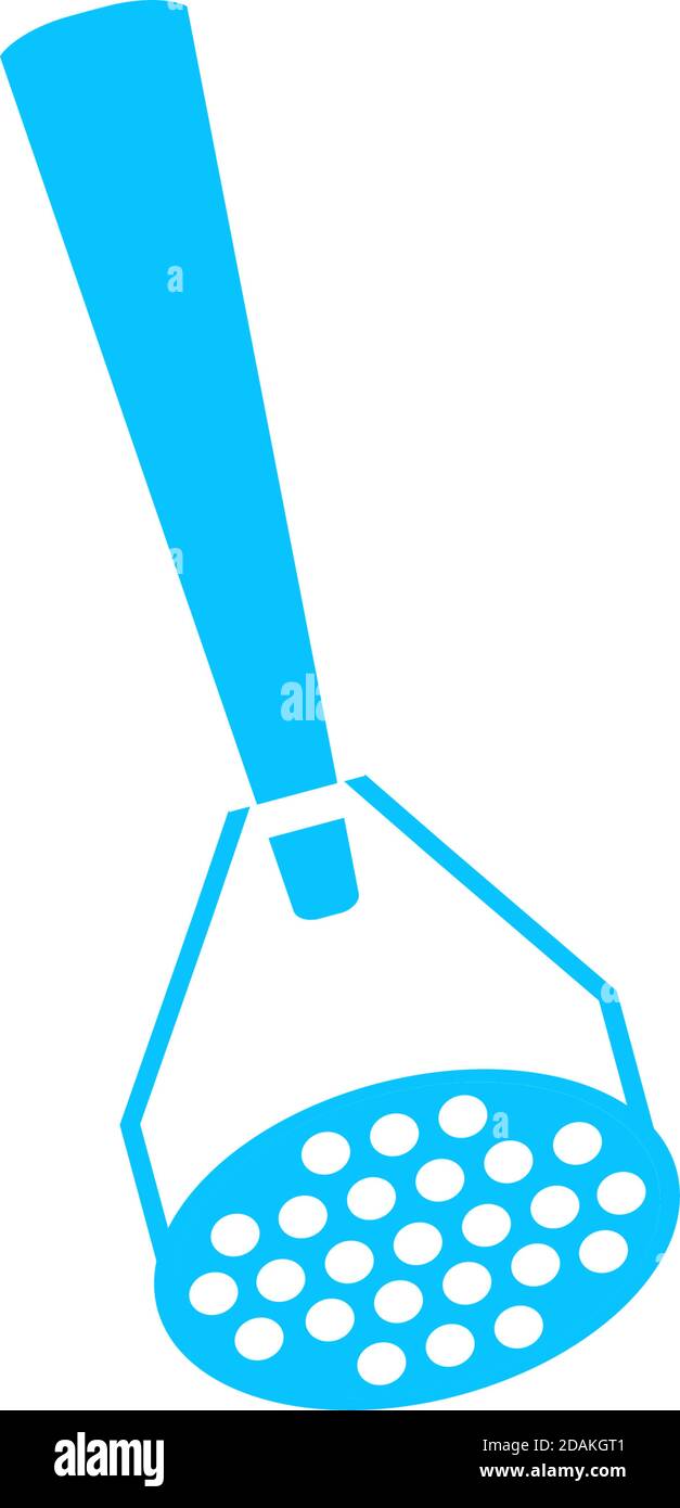 Masher icon flat. Blue pictogram on white background. Vector ...