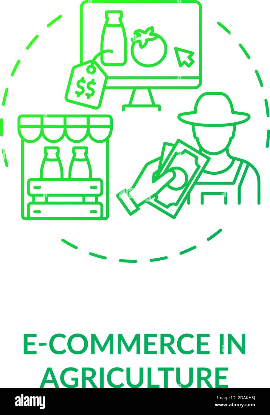 E commerce in agriculture concept icon Stock Vector Image & Art - Alamy