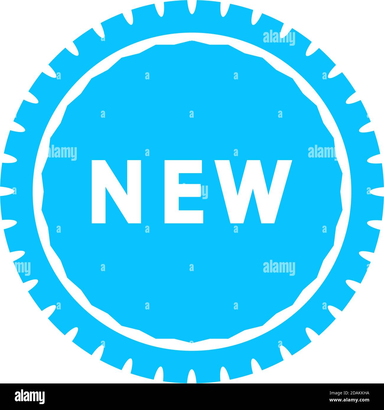New icon flat. Blue pictogram on white background. Vector illustration ...