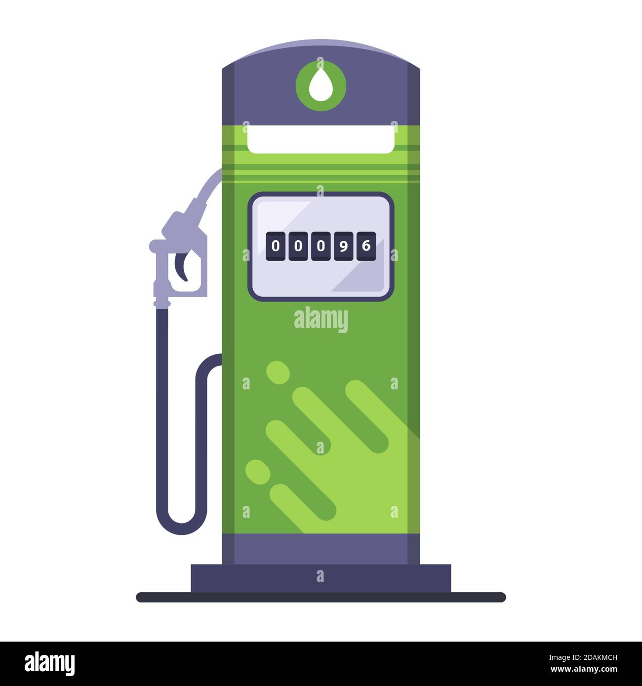 green environmentally friendly gas station on a white background. flat