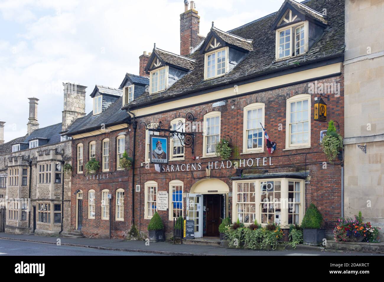 Saracen's Head Hotel, High Street, Market Place, Highworth, Wiltshire, England, United Kingdom Stock Photo