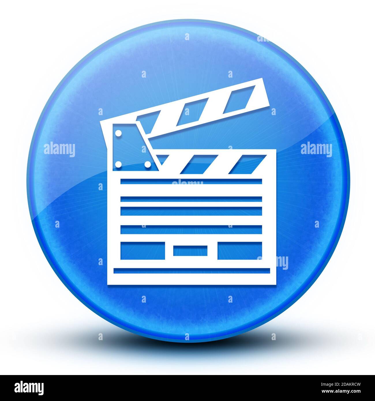 Cinema eyeball glossy blue round button abstract illustration Stock ...