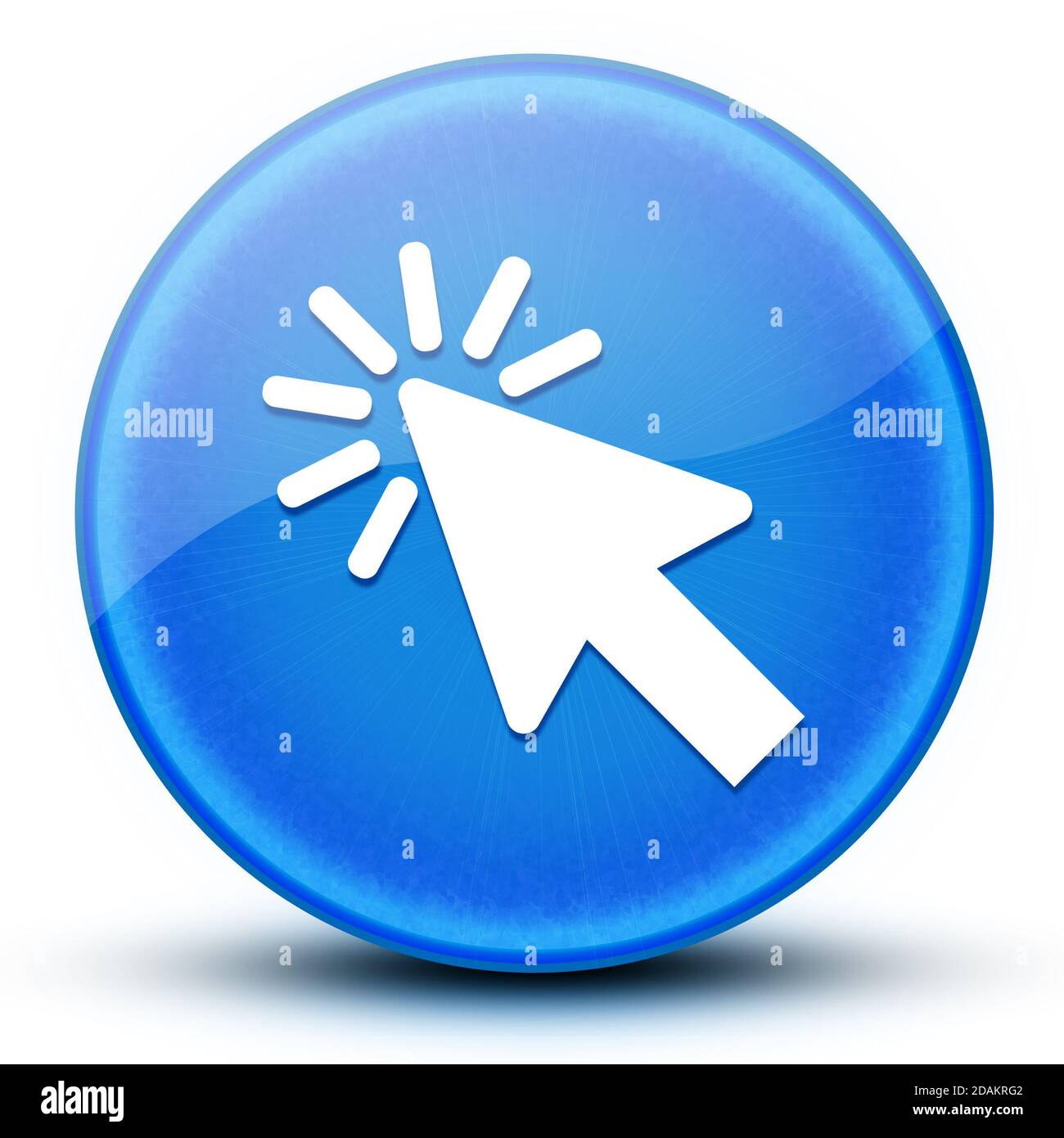 Cursor eyeball glossy blue round button abstract illustration Stock ...