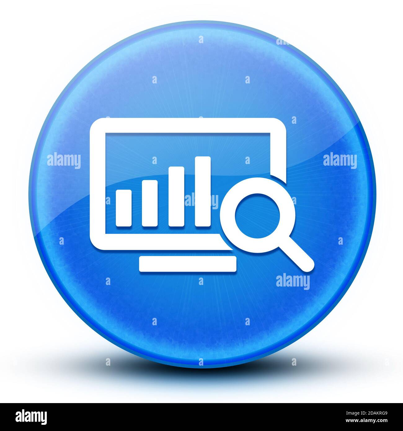 Chart eyeball glossy blue round button abstract illustration Stock ...