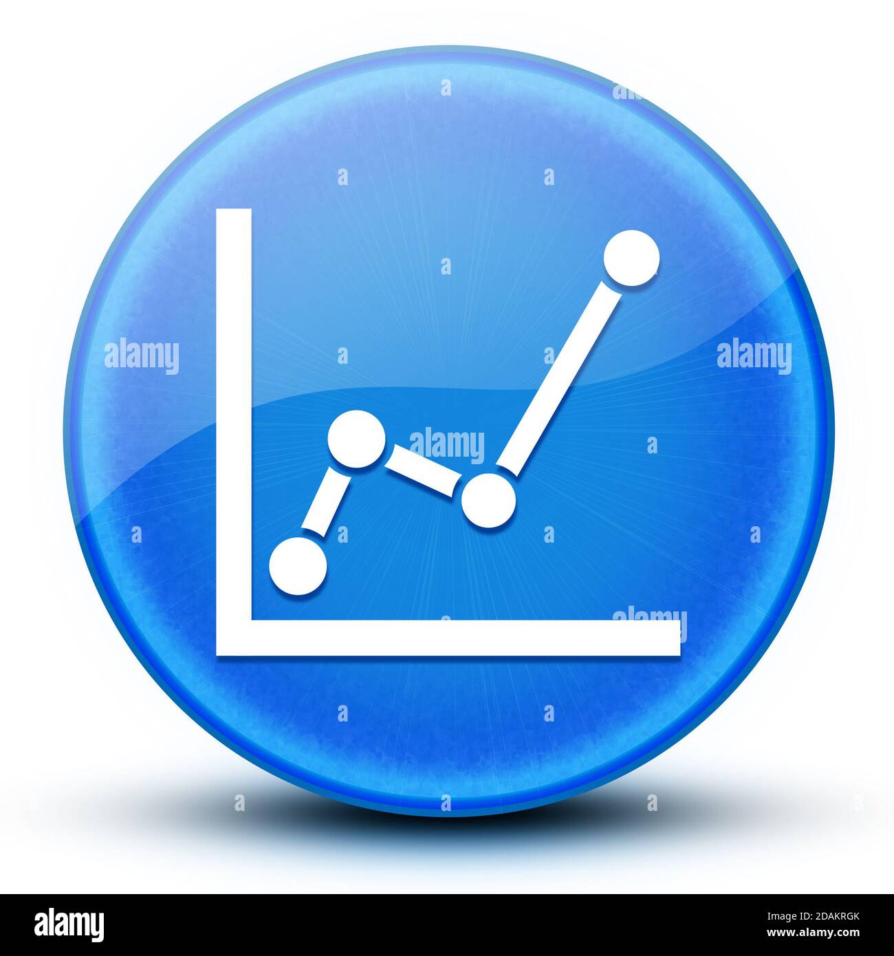 Chart eyeball glossy blue round button abstract illustration Stock ...