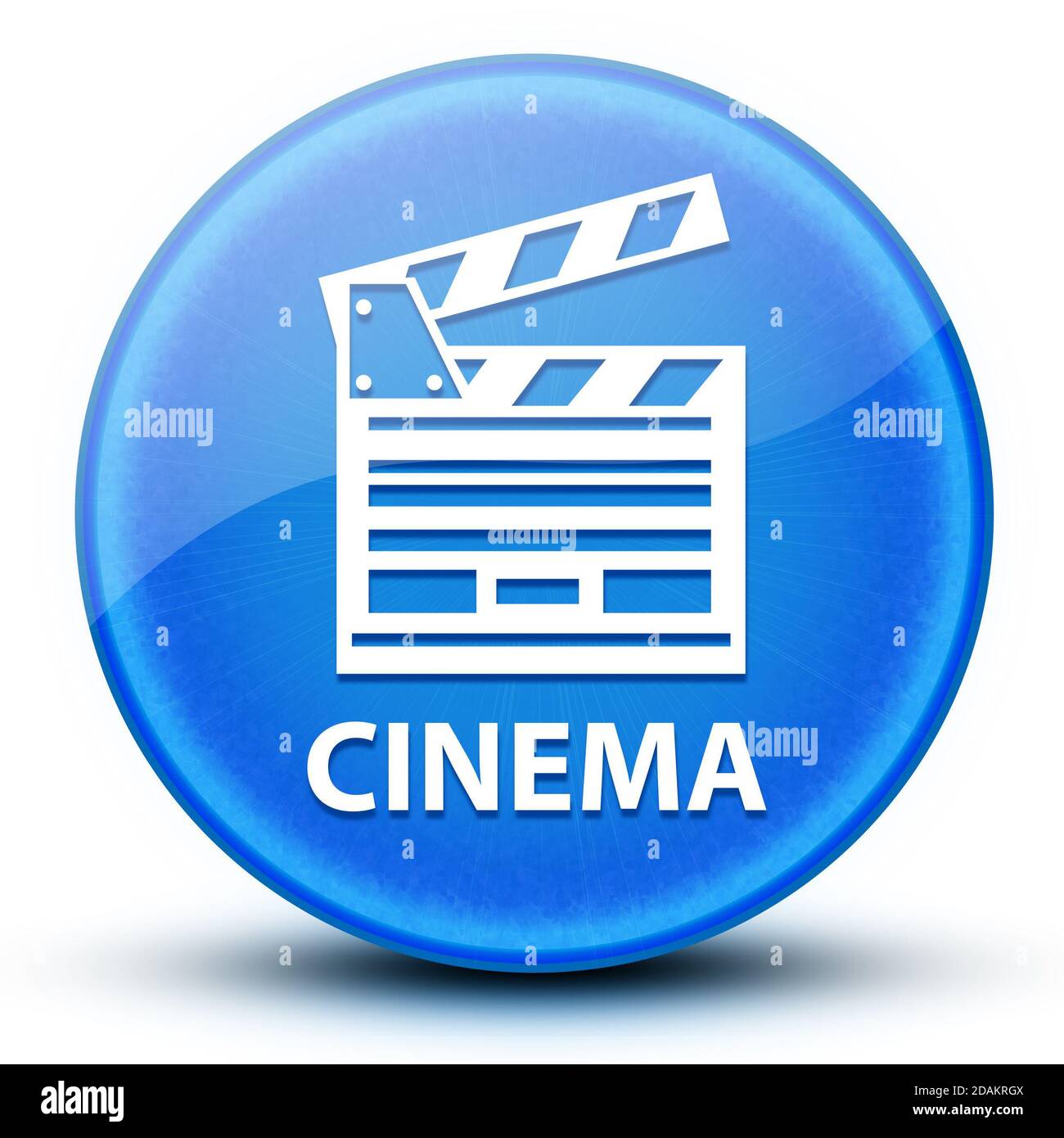 Cinema eyeball glossy blue round button abstract illustration Stock ...