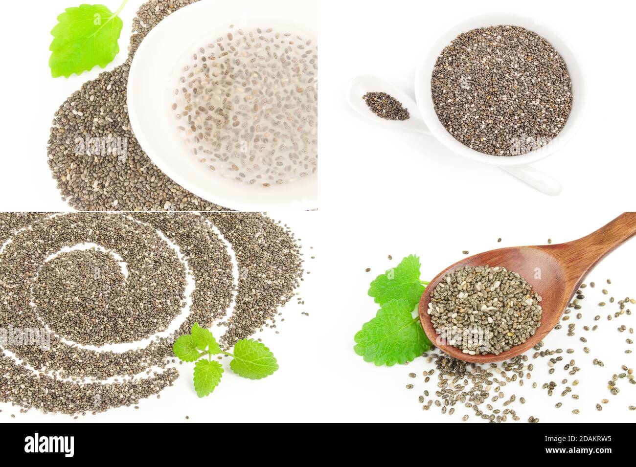 Collection of nutritious chia seeds Stock Photo - Alamy