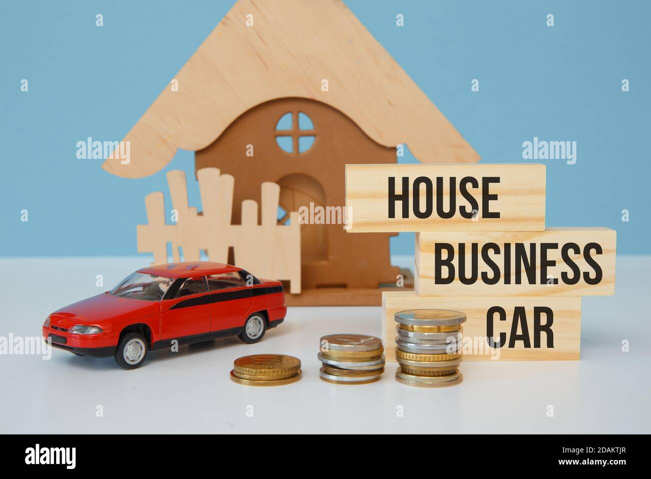 Insurance concept. Car, business and real estate insurance Stock Photo