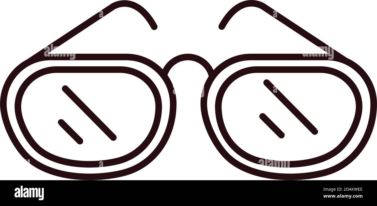 glasses frame optical accessory vector illustration line icon Stock ...