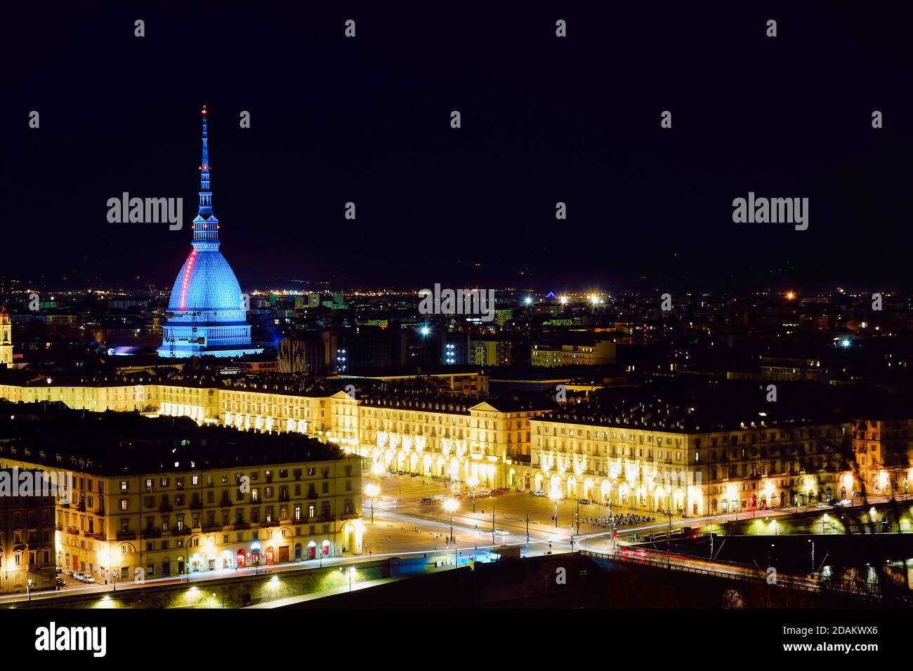 Turin by night Stock Photo