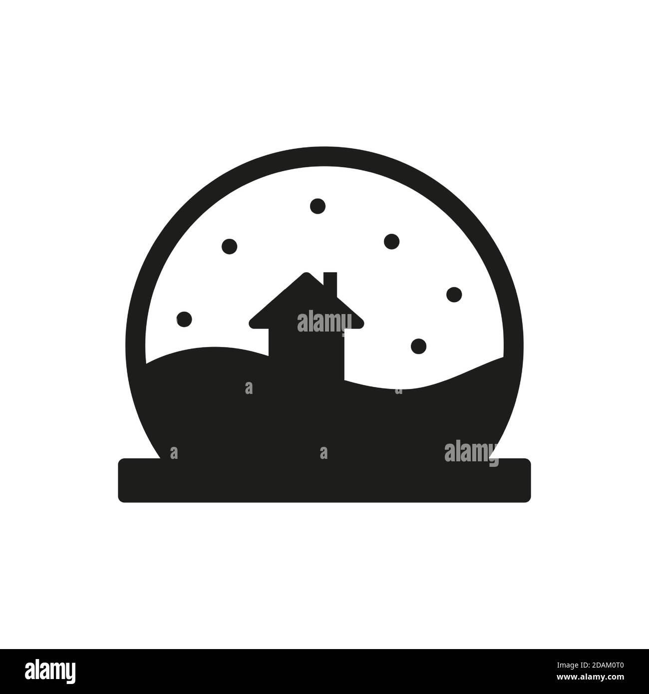 Happy merry christmas snowball Black and White Stock Photos & Images ...