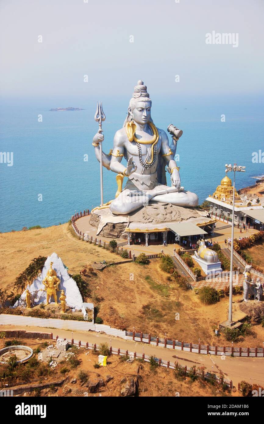 Lord Shiva Statue in Murudeshwar. Karnataka, India Stock Photo