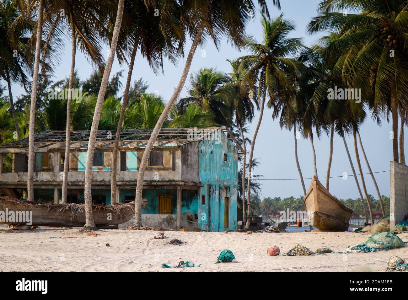 Beach Life, Assinie, Ivory Coast Stock Photo