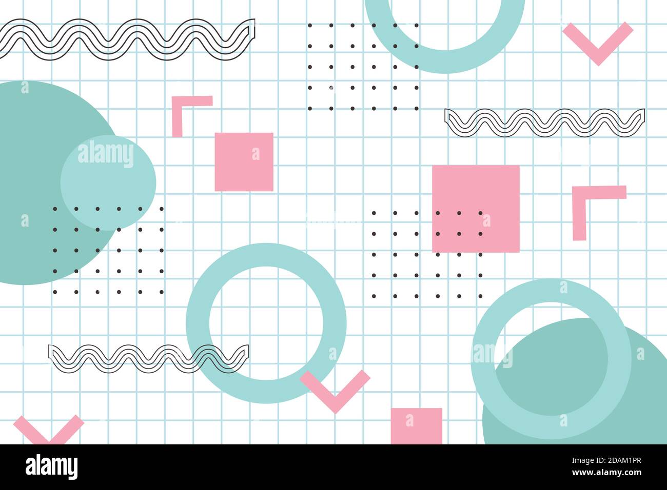 memphis geometric ornament texture 80s 90s style abstract background ...