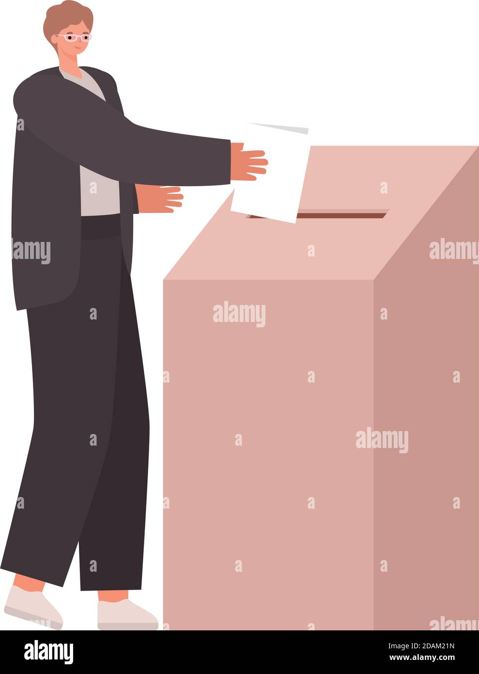 Modern voting booth Stock Vector Images - Alamy