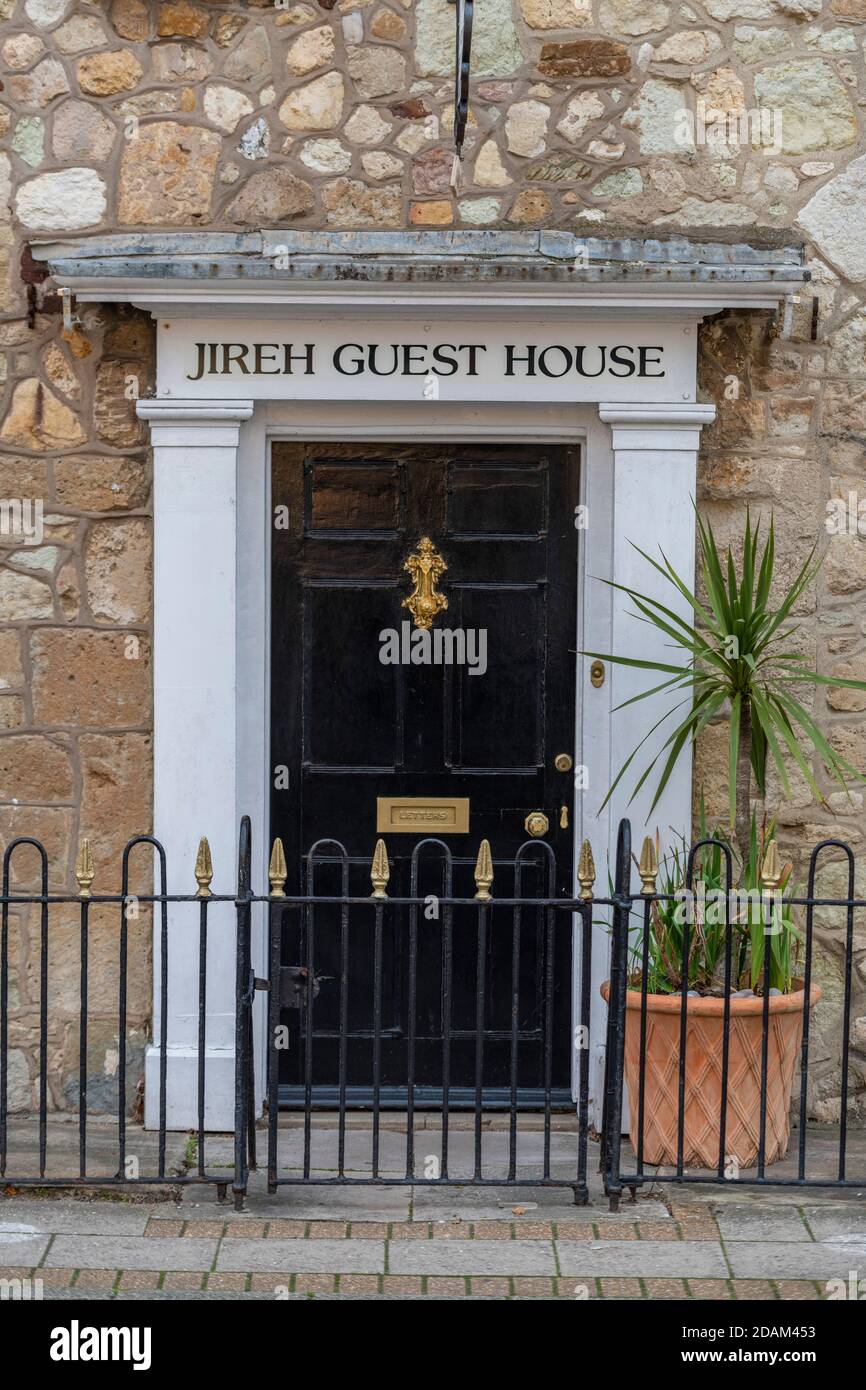 the front entrance or doorway of a period house showing