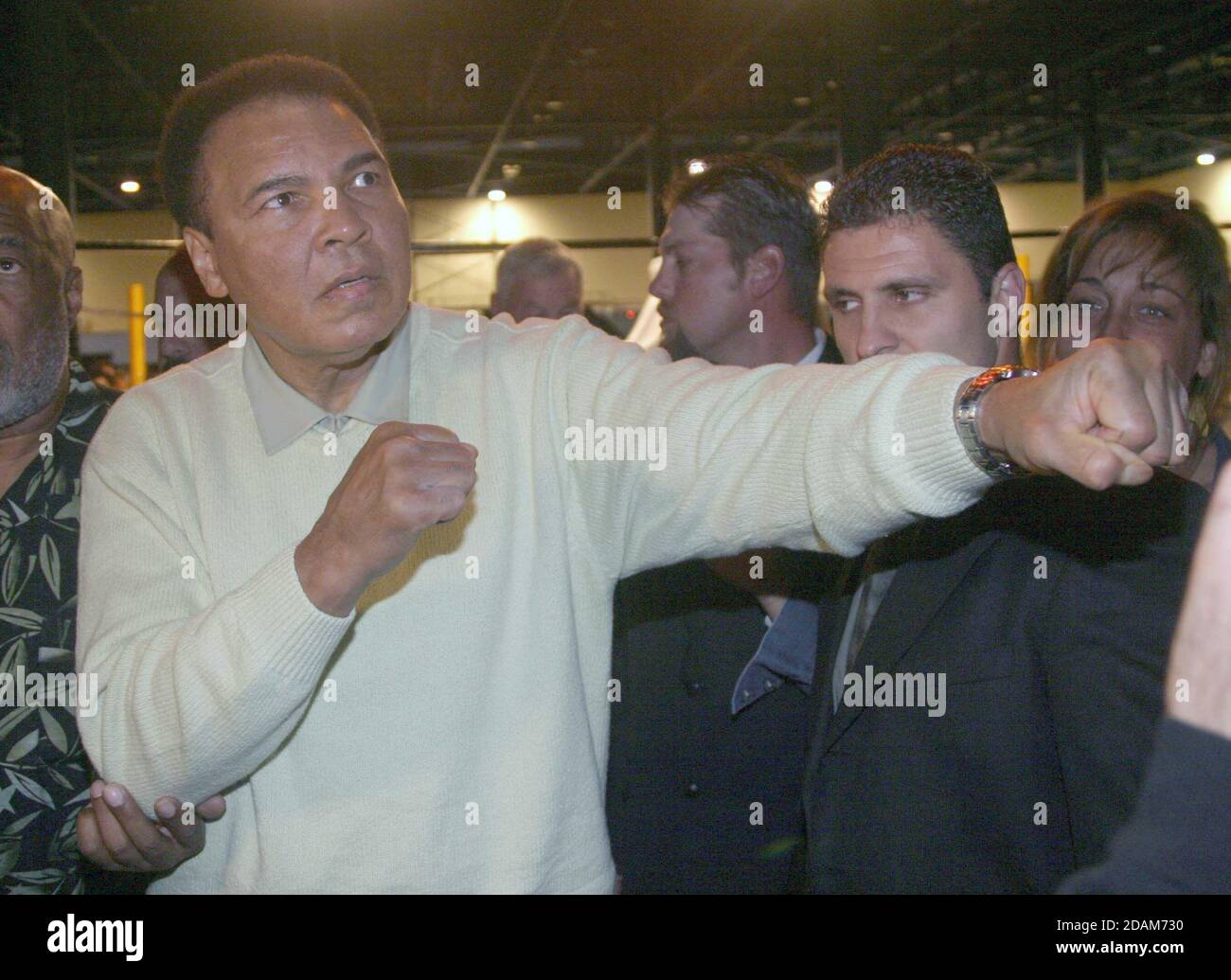 Miami Beach, FL 12-6 -2003Muhammad Ali shadow boxes at the Muhammad Ali ...