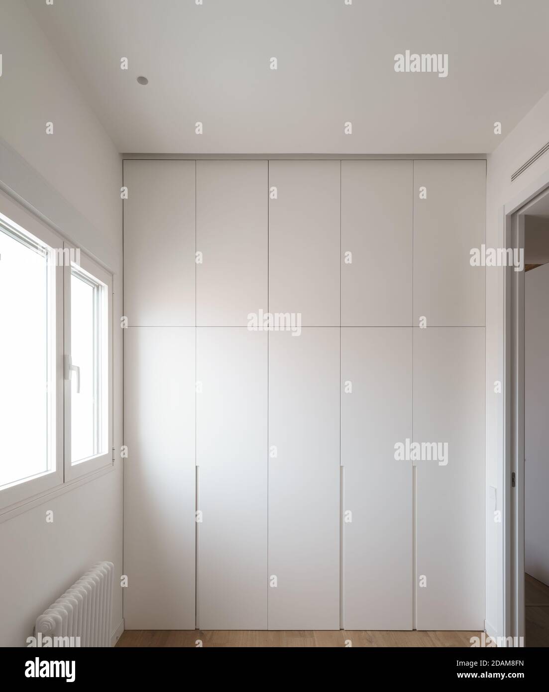 White panel luxury bedroom. Architectural restoration Stock Photo