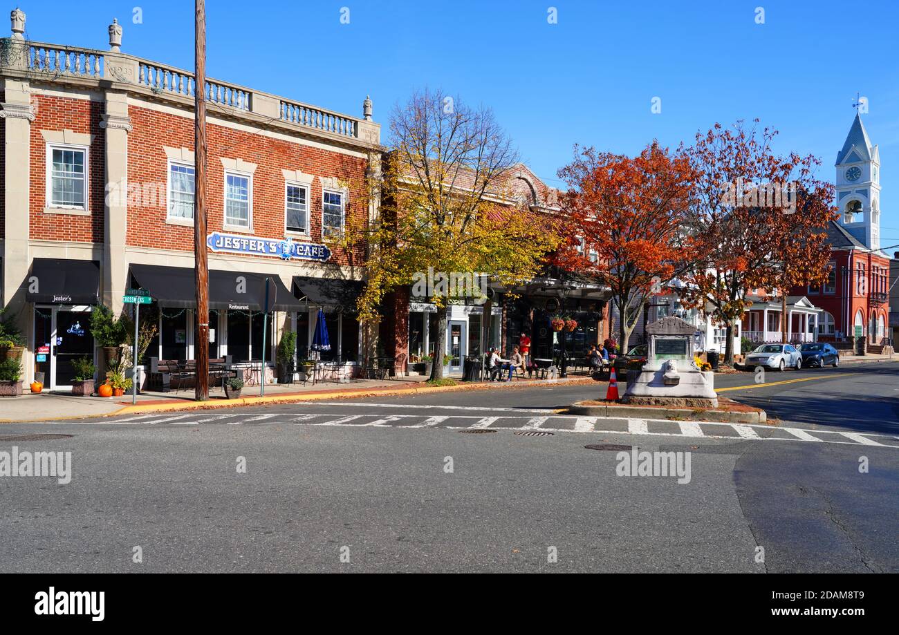 BORDENTOWN, NJ 7 NOV 2020 View of old buildings on Farnsworth Avenue