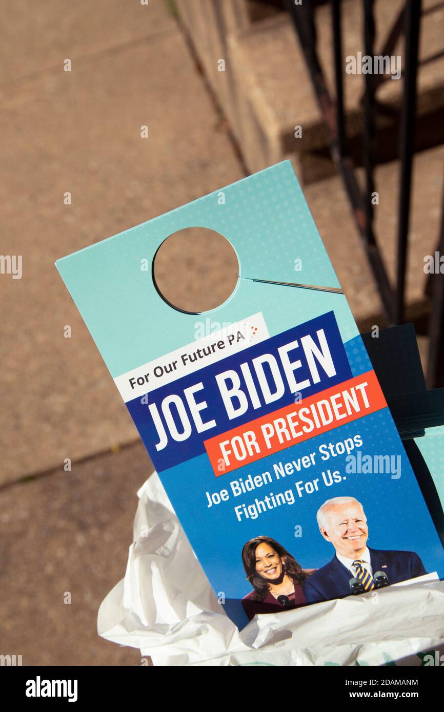 Joe Biden 2020 Presidential Election Door tag Stock Photo