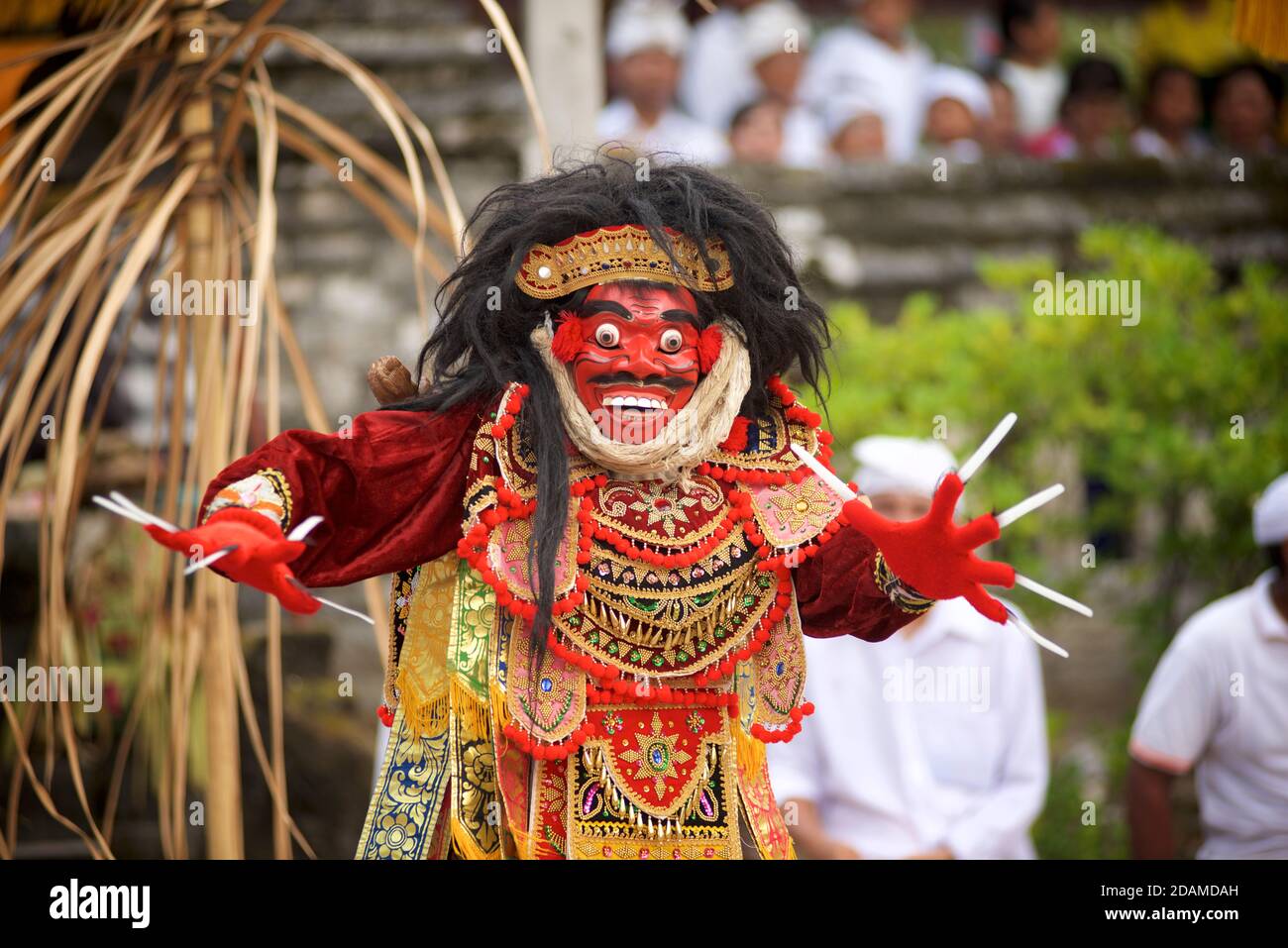 Balinese Masked Dance Part Of The Barong Dance Jauk Keras Depicts The King Of Giants A Dynamic Yet Frightening Figure Topeng Sakenan Temple Bali Indonesia Stock Photo Alamy