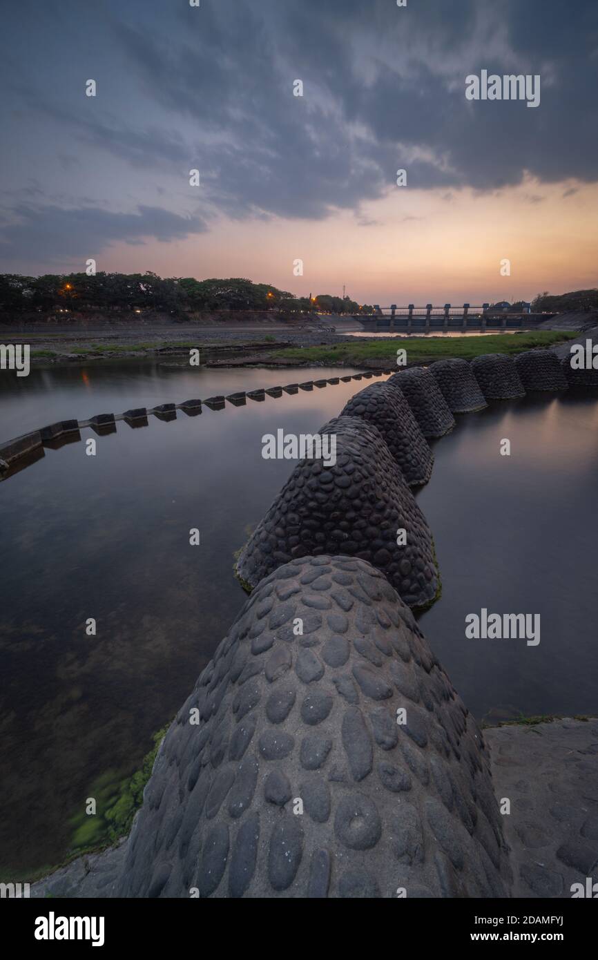 Malang and Mojokerto Terrace Stock Photo