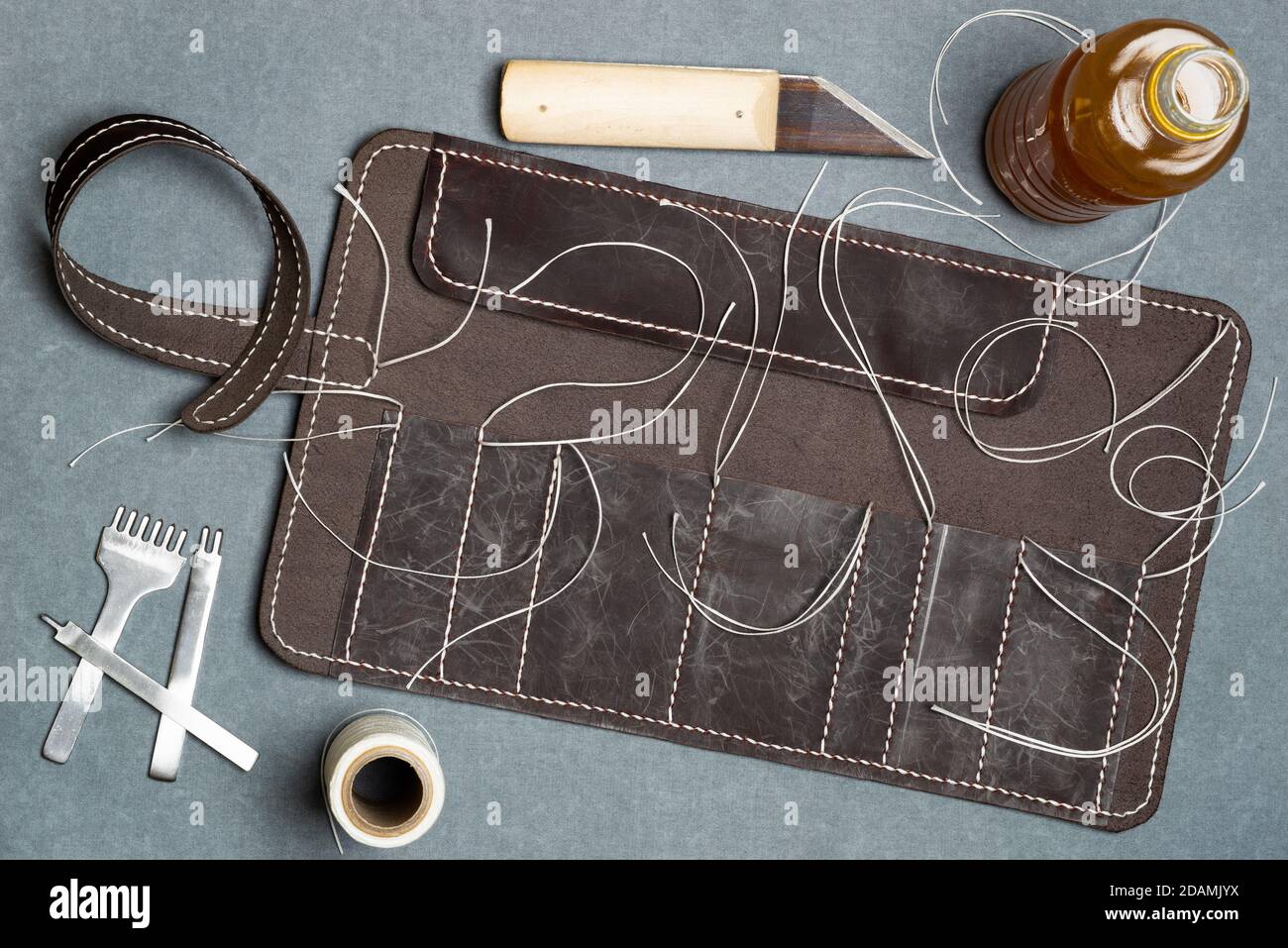 process of making case for makeup artist brushes Stock Photo Alamy