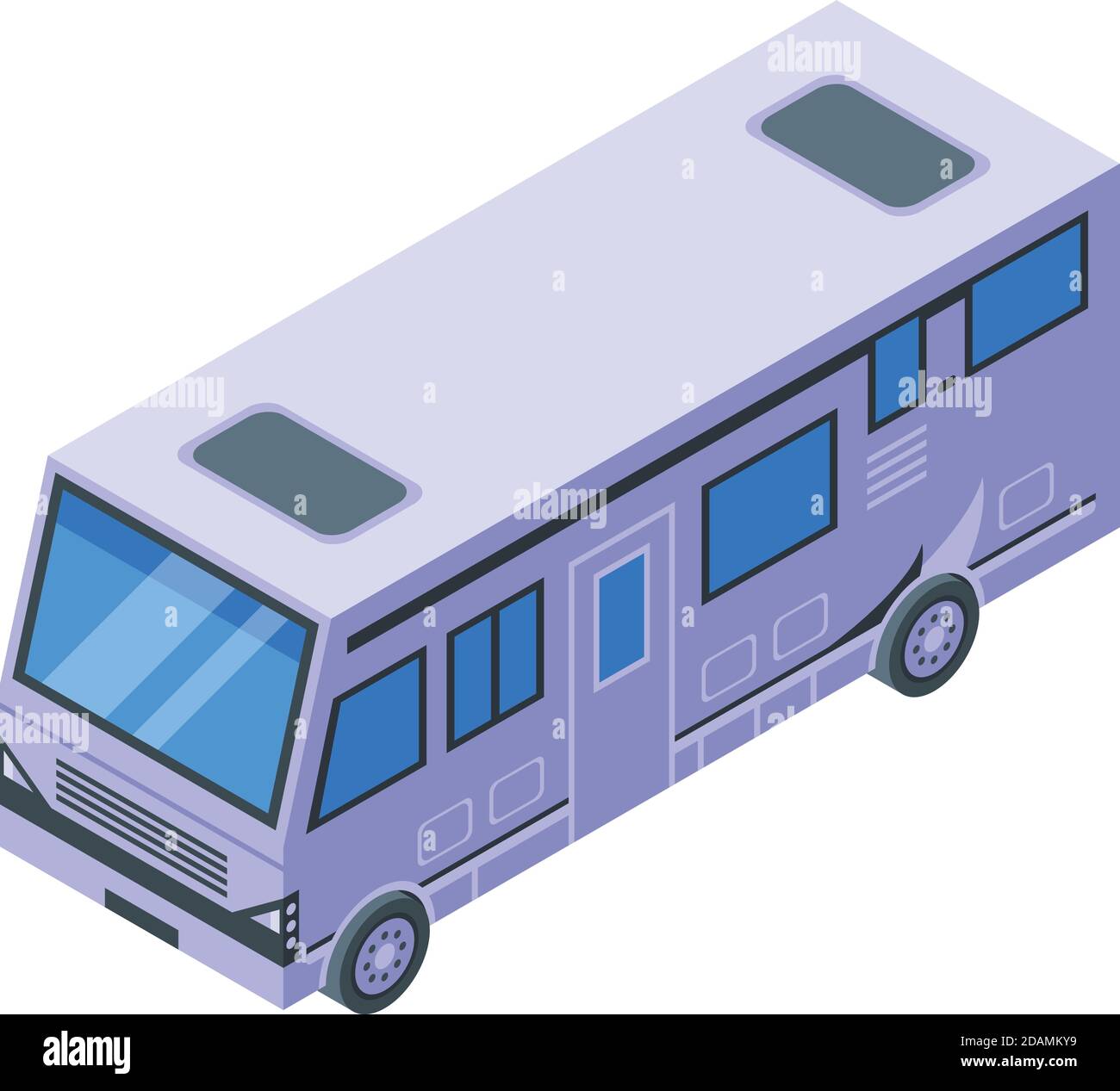 Adventure motorhome icon. Isometric of adventure motorhome vector icon ...