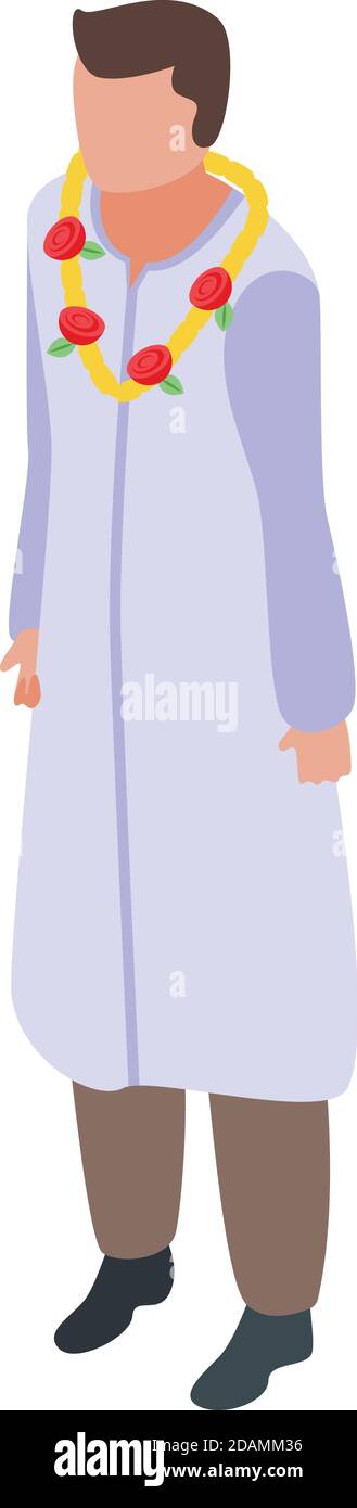 Indian dancer icon. Isometric of indian dancer vector icon for web ...